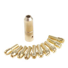 1+10Pcs 0.5-3.2mm Micro Twist Hand Drill Kit Chuck Electric Drill Bit Collet 2mm 2024 - buy cheap