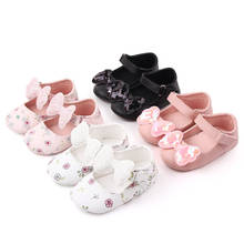 Newborn PU Leather Baby Shoes Soft Soled Non-slip Crib Shoes First Walker Girl Toddler Shoes Size 0-18 Months 2024 - buy cheap