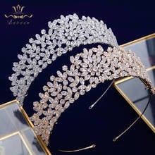 Full Zircon Bride Tiaras Crowns Wedding Plated Crystal Hairbands Hair Accessories  Birthday Gifts For Girls 2024 - buy cheap