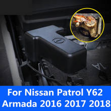 Car Battery Protection Cover Anode Protective Cover Frame Clip Case Dust cover For Nissan Patrol Y62 Armada 2016 2017 2018 2024 - buy cheap