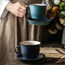 Conjunto de café e pires de cerâmica retrô, chávena de chá e pires de porcelana clássica, copo de leite, utensílios de cozinha, xícara de café da manhã 2024 - compre barato