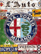 Плакат в стиле ретро Alfa Romeo, металлическая жестяная вывеска для дома, гаража, кафе, паба, мотеля, настенного декора 2024 - купить недорого