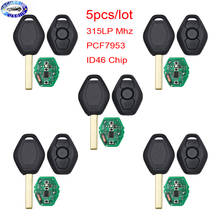 5PCS X 3 Buttons Smart Remote Key 315LP MHZ PCF7953 ID46 Chip for BMW CAS2 5 series E46 E60 E83 E53 E36 E38 2024 - buy cheap