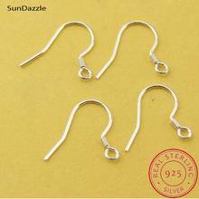 Genuine Real Solid 925 sterling Silver Ear Clasps Hooks Fittings Wire Hook For Making Earrings Jewelry Findings Accessories 2024 - buy cheap
