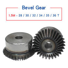 Bevel Gear 1.5M28T/30T/32T/34T/35T/36T Gear 90 Degrees Meshing Angle Carbon Steel Transmission Ratio 1:1 Transmission Parts 2024 - buy cheap