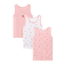 iairay 3pcs/set girls summer casual home vest pink cotton tank top for girls sleeveless undershirt tanks kids singlets camisole 2024 - buy cheap