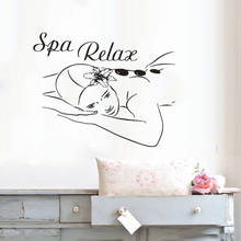 Massage Spa Sign Wall Stickers Spa Relax Vinyl Wall Decal Art Beauty Salon Decor Massage Removable  Spa Wall Murals AZ988 2024 - buy cheap