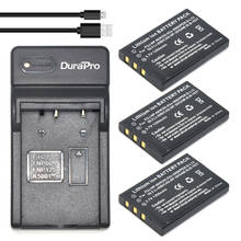 Batería + cargador USB para Samsung NP-60, Fujifilm, SLB-1037, Kodak, NP-60, Olympus KLIC-5000, NP60, 1200mAh, 3 uds. 2024 - compra barato