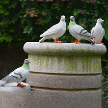 Simulation couples Dove peace birds resin statue landscape DIY ornament Courtyard gardening Scenic sculpture decoration a0233 2024 - buy cheap