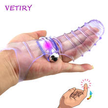 VETIRY-funda para el dedo vibrador mujer masturbador masaje de punto G, Juguetes sexuales para mujeres, estimulador de clítoris, masaje de Vagina 2024 - compra barato