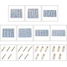 Кристаллическая эпоксидная смола, форма заколки для волос, литая силиконовая форма «сделай сам», ремесла, ювелирная заколка, инструменты для изготовления 2024 - купить недорого
