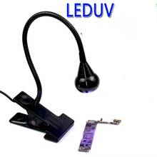 Usb ultravioleta cura lâmpada led blacklight gooseneck luz com braçadeira uv luminária luz preta para detecção de manchas
