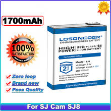 Losoncoer-bateria para câmera de ação, sj8 pro, 1700mah, para sjcam sj8 pro, sj cam sj8 plus, sj8 air batteries 2024 - compre barato