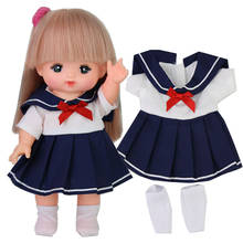 25cm mellchan pouco merlot boneca terno roupas de boneca saia conjunto marinheiro terno vestido uniforme saia boneca acessórios menina brinquedo presente 2024 - compre barato