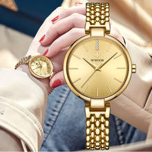 WWOOR Fashion Womens Watches Gold Bracelet Watch stainless steel Casual Quartz Ladies Wristwatch Waterproof Clock Zegarek Damski 2024 - buy cheap