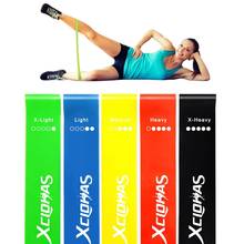 Bandas de resistencia de Yoga de 5 niveles, lazo de goma para estiramiento, ejercicio, de Fitness para entrenamiento de fuerza corporal, Pilates 2024 - compra barato