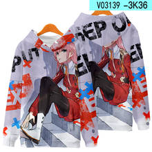 Personalidade querida no franxx anime hoodie homem/mulher harajuku streetwear zero duas camisolas anime roupas esportivas com capuz 2024 - compre barato