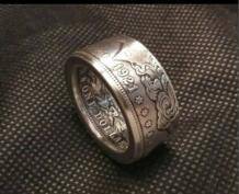 90% серебряное кольцо Morgan с монеткой в виде доллара "1921" ручной работы в размерах 8-16 2024 - купить недорого