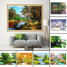 Diy 5D Diamond Painting Landscape Cross Stitch Kit Full Drill Square Embroidery Scenery Mosaic Art Picture of Rhinestones Decor 2024 - buy cheap