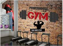 Custom Gym murals wallpapers 3d mural wallpaper for walls 3 d Brick wall sports fitness club image wall background decorative 2024 - buy cheap