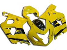 Kit de carenagem, alta qualidade, amarelo, para gsxr600 750, gsxr600, gsxr750, tamanhos 750, k4, 04, 05 2004 e 2005, conjunto com presentes 2024 - compre barato
