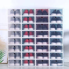 Transparent Shoe Storage Box Thickened Flip Shoe Box Closet Organizer Drawer Plastic Box Can Be Stacked Dust-proof Easy To Clean 2024 - buy cheap