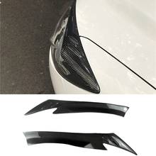 Для Mazda CX-5 CX5 2013-2016 углеродное волокно передняя фара брови лампа веко крышка наклейка отделка 2024 - купить недорого