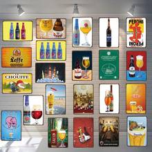 Belgium Beer Plaque Tin Sign Metal  Plates For Wall  Home Art Retro Bar Cafe Shop Vintage Restaurant Decoration 30X20CM DU-3374A 2024 - buy cheap