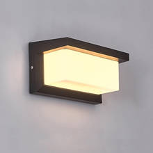 Lámpara LED de pared impermeable para exteriores, iluminación de aluminio IP65, 10W, 18W, decorativa, para porche, jardín, AC85-265V 2024 - compra barato