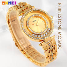 SKMEI Women Bracelet Watches Brand Fashion Rhinestone Quartz  Ladies Bracelet Clock Stainless Waterproof Wristwatches Girls Gift 2024 - buy cheap