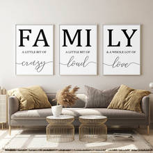 Nordic Minimalist Posters and Prints Family sign Wall Art Picture Letter Family Quote Love Home Decor for Living Room Bedroom 2024 - buy cheap