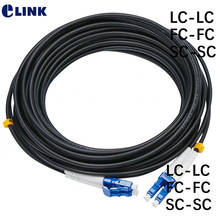 Cable de fibra óptica para exteriores, parche blindado de 2 núcleos, 200MTR, TPU, 2C, 3,3mm, SM MM, OM3, resistente al agua, LC, SC, FC, SM, DX 2024 - compra barato