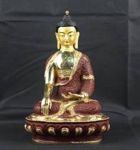 Figura de gran Budismo de 31CM, estatua de latón de Buda SAKYAMUNI tibetano dorado, protección del talismán 2024 - compra barato