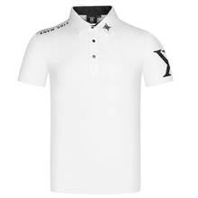 Camiseta masculina de manga curta, camiseta esportiva para golfe 4 cores 2024 - compre barato