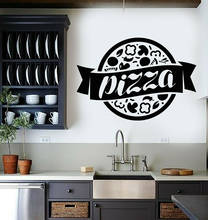 Свежая и вкусная пицца узор Наклейка на стену s Кухня Настенный декор пиццерия знак плакаты итальянская еда наклейка Современная G954 2024 - купить недорого