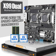 Комплект материнской платы JINGSHA X99 LGA 2011-3 с процессором E5 2620V3 и DDR4 2*32 Гб, поддержка ECC REG, ОЗУ 2133 МГц, серия E5V4 2024 - купить недорого