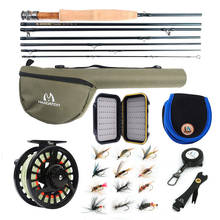 Maximumcatch-caña de pescar de fibra de carbono, Kit completo de caña de pescar con mosca de viaje, 7-8 segundos, Combo 5/6/7/8WT, 9 pies, grafito IM10/30T + 36T 2024 - compra barato