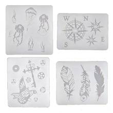 Gear Bird Feather Jellyfish Compass Silicone Resin Mold Thin Bookmark Art Crafts J0PC 2024 - buy cheap