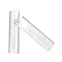 1pcs Simple Style 30cm Transparent Rectangle Ruler Protractor Student Stationery Drawing Tool Supplies 2024 - buy cheap