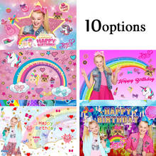 Sensfun Girl Birthday Party Photography Backdrop Pink Jojo Siwa Theme Background for Photo Studio Custom Name Banner Photophone 2024 - buy cheap