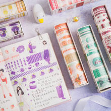 Fita washi decorativa de 10 modos, fita adesiva de diário para scrapbooking, fita coreana 015 2024 - compre barato