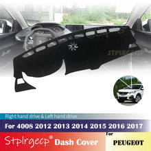 Cubierta antideslizante para salpicadero de coche, almohadilla protectora, accesorios, parasol, alfombra, para Peugeot 4008, 2012, 2013, 2014, 2015, 2016 2024 - compra barato