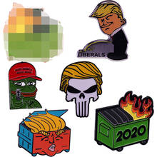 Dumpster Fire Enamel Pin 2020 Trump Meme Badge Funny Pin with story Accessory 2024 - buy cheap