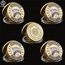 5 pçs eua ouro moeda comemorativa poker cartão guarda token brisbane playapl poker collectibles 2024 - compre barato