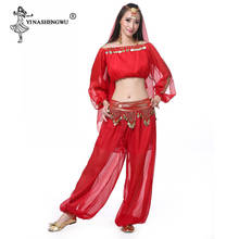 2/5Pcs/Set Women BellyDance Costume Belly Dance Pants Set Oriental Dance Costume Sequin AutumnWinter Indian Belly Dancewear Suit 2024 - buy cheap