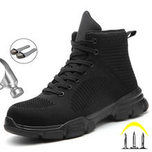 Botas de seguridad con punta de acero para hombre, zapatos de trabajo a prueba de perforaciones, de invierno 2024 - compra barato