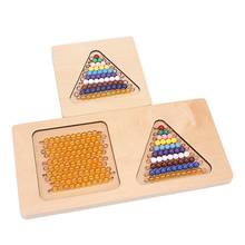 Montessori Materials Math Toys Wooden Beads Stair Board 1-20 Digitals Numbers Beads Toy Math Practice Training Toys for Children 2024 - buy cheap