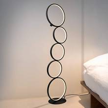 Nordic LED Floor Lamp Rings Standing Light for Bedroom Decoration Living Room Bedsides Home Indoor Floor Lighting Fixtures 2024 - buy cheap