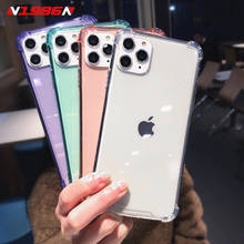 N1986N For iPhone 11 Pro X XR XS Max 6 6s 7 8 Plus Phone Case Luxury Candy Colors Shockproof Bumper Clear Soft TPU For iPhone 11 2024 - buy cheap
