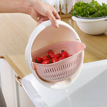 1PC New Kitchen Drain Basket Bowl Rice Washing Baskets Kitchen Strainer Noodles Vegetables Fruit Double Drain Storage Basket 2024 - buy cheap